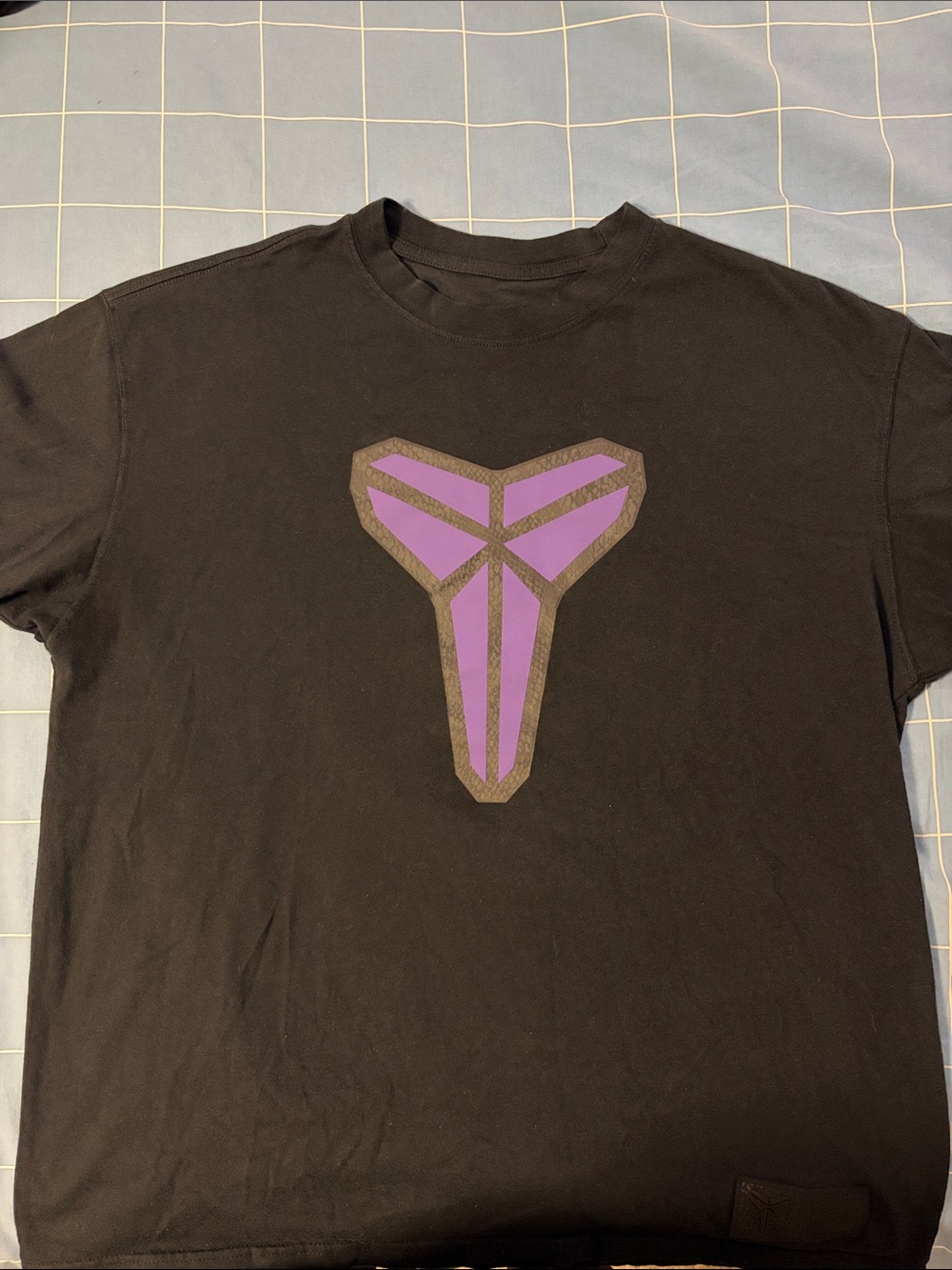 Nike Kobe M90 Black Tee with Purple Kobe Logo Graphic